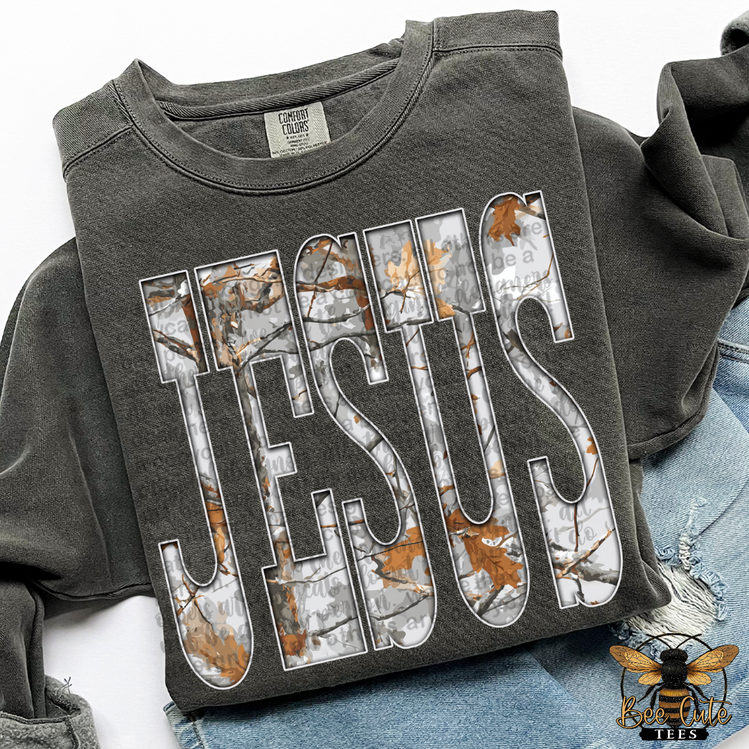 Gray Camo Jesus