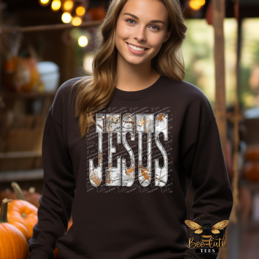 Gray Camo Jesus