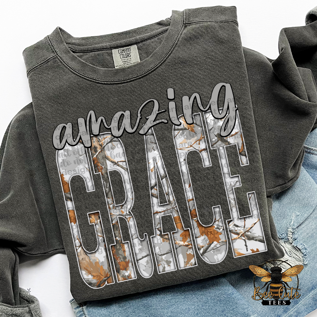 Gray Camo Amazing Grace