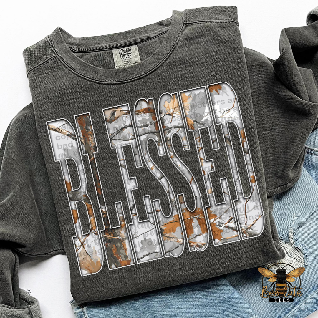Gray Camo Blessed