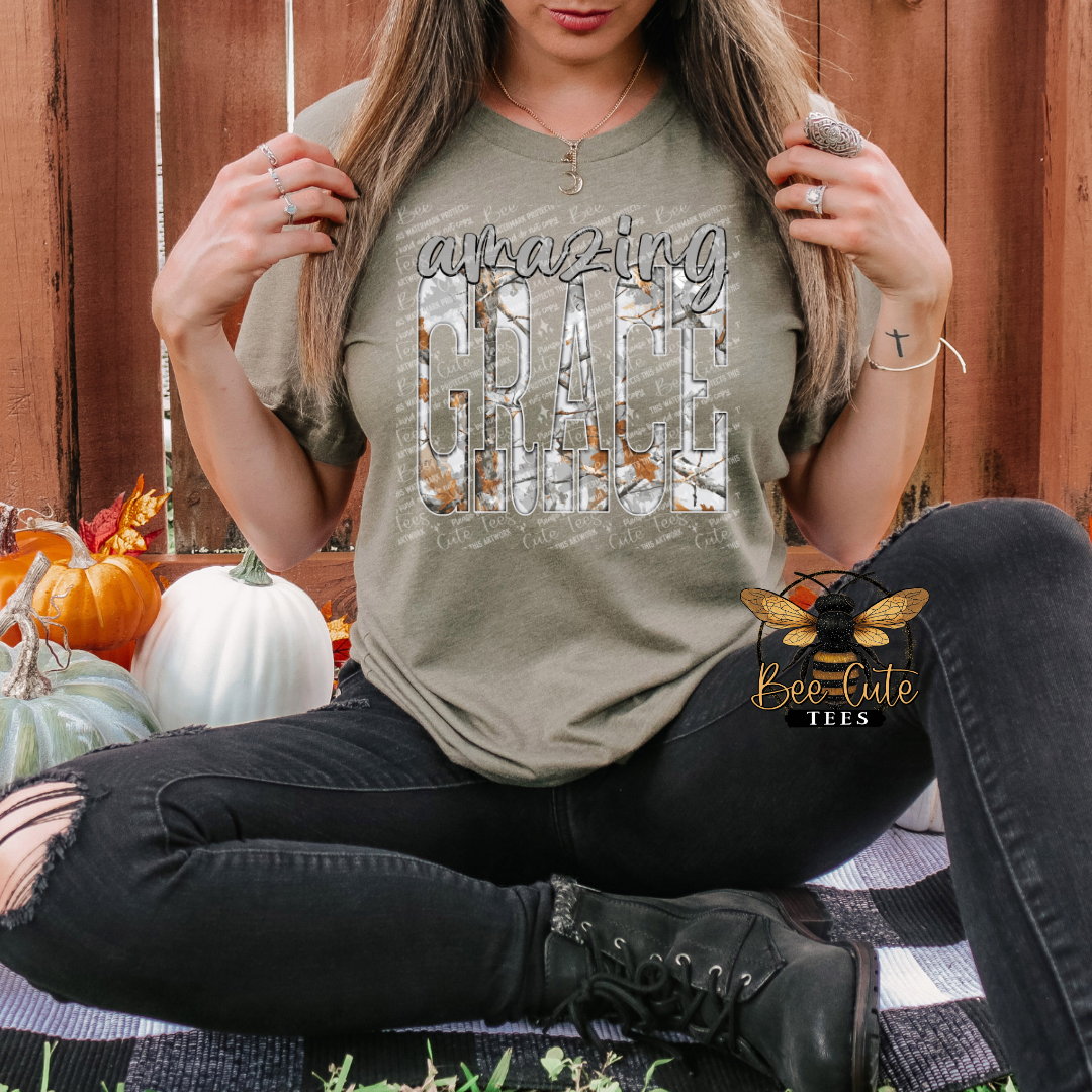 Gray Camo Amazing Grace