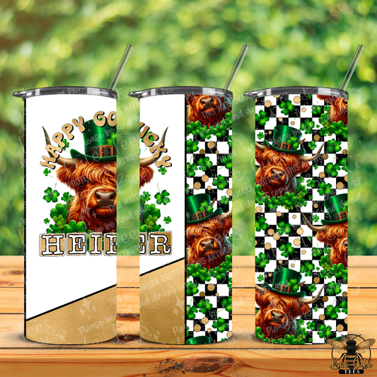 Happy Go Lucky Heifer Tumbler