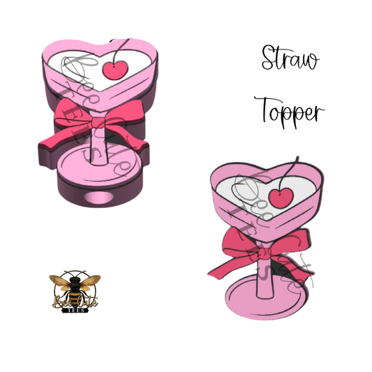 Heart Martini Straw Topper