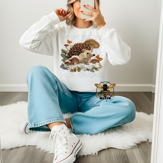 Winter Hedgehog Faux Latch Hook Yarn Crochet