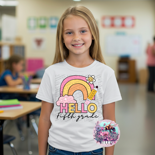 *** Youth *** Hello Fifth Grade Rainbow
