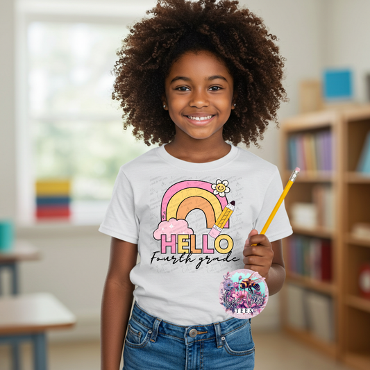 *** Youth *** Hello Fourth Grade Rainbow