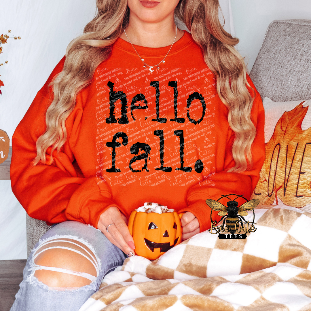 Hello Fall Typography