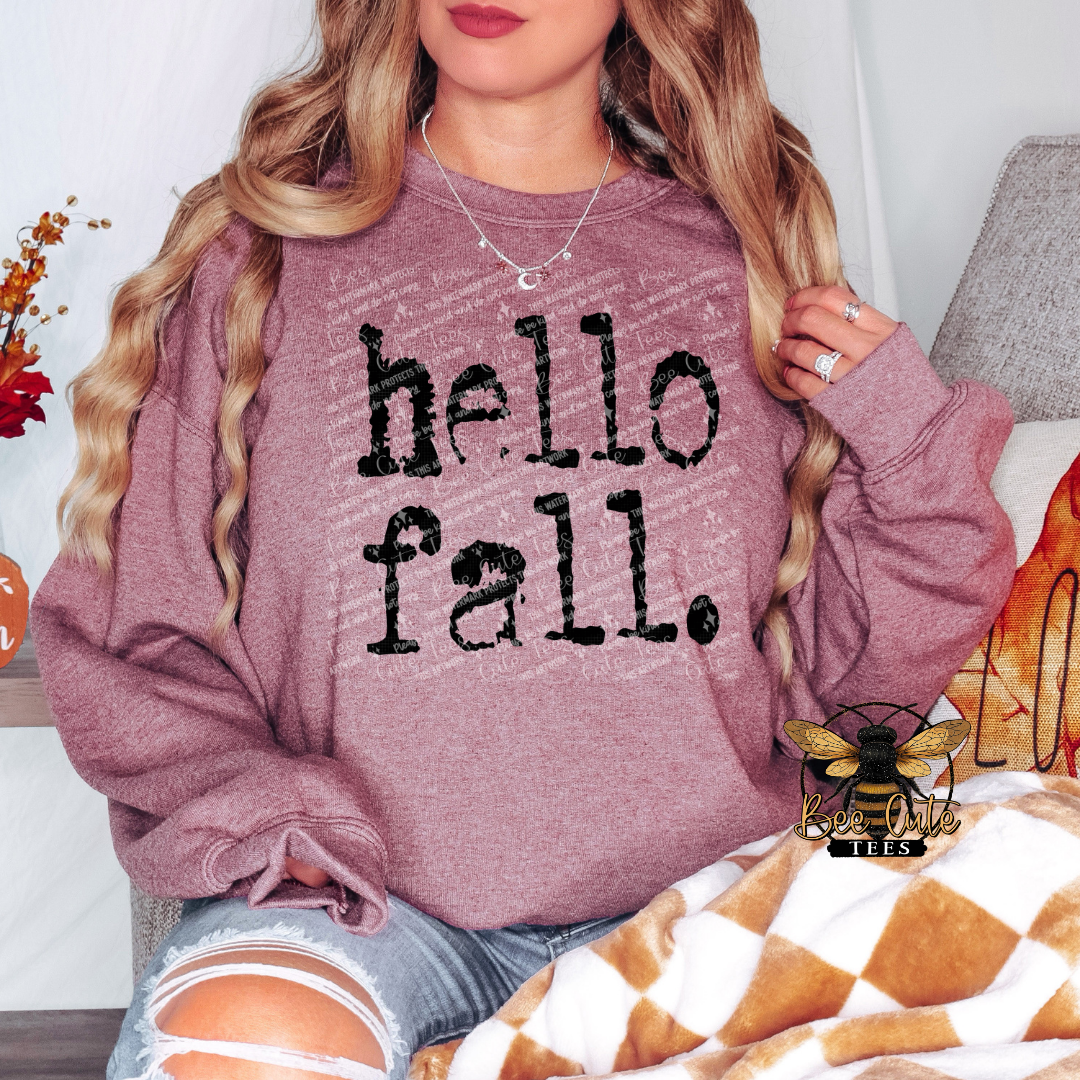 Hello Fall Typography