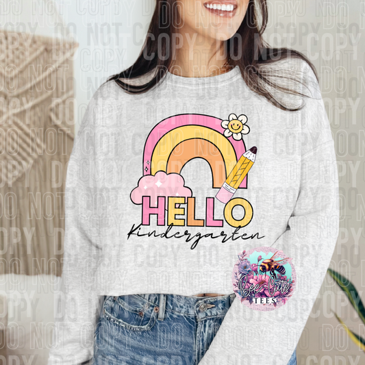Hello Kindergarten Rainbow