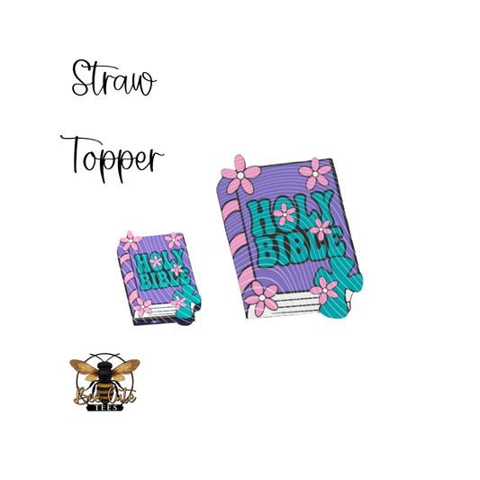 Holy Bible Straw Topper