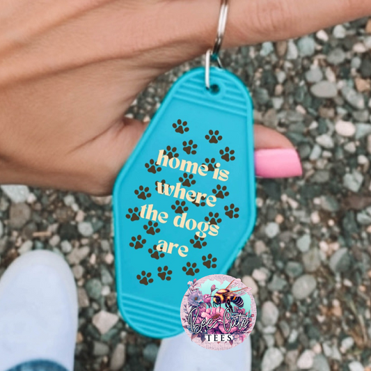 Where The Dogs Are Hotel Keychain