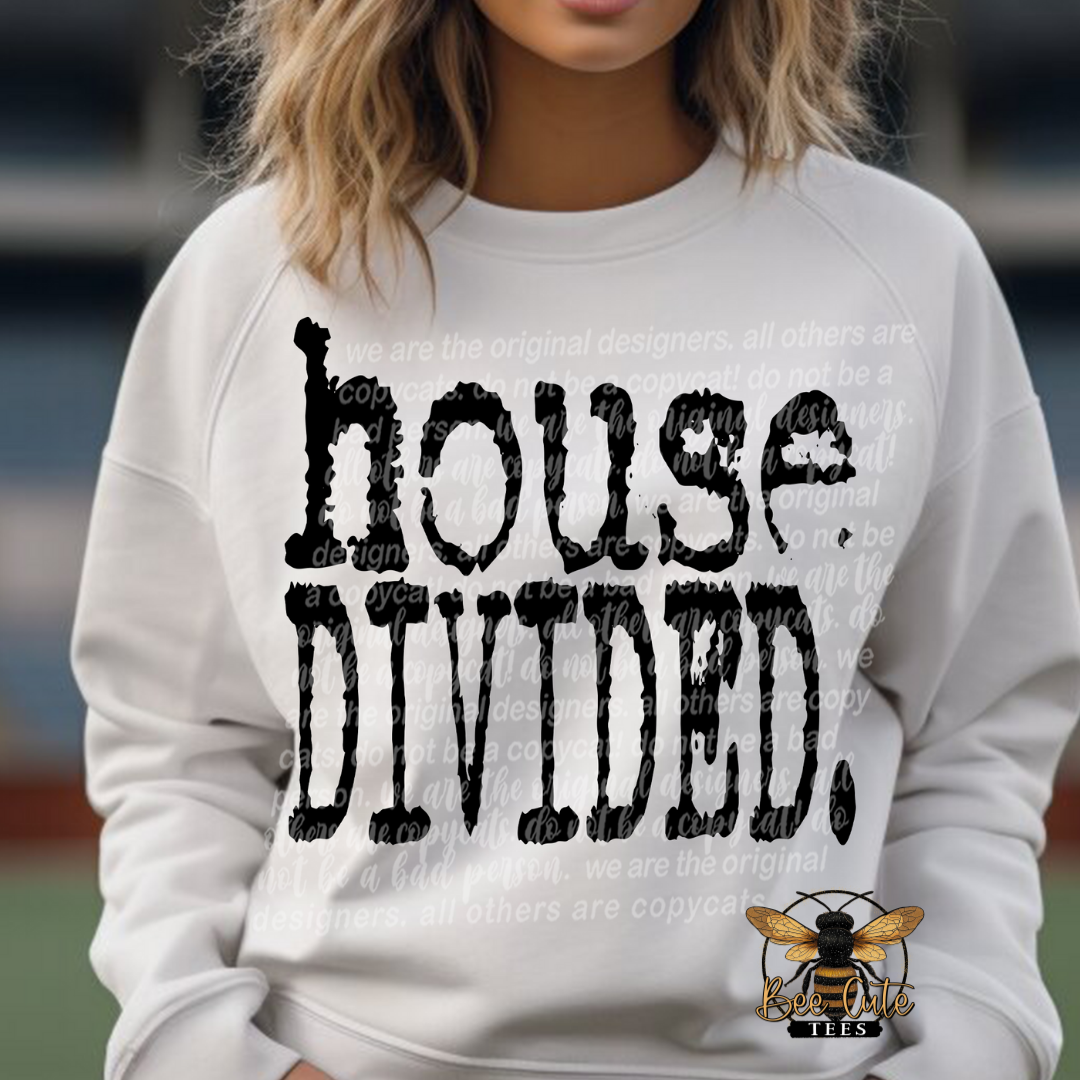 White crewneck sweatshirt featuring distressed black “Sundays are for football.” text, styled for a casual, cozy game day look.
