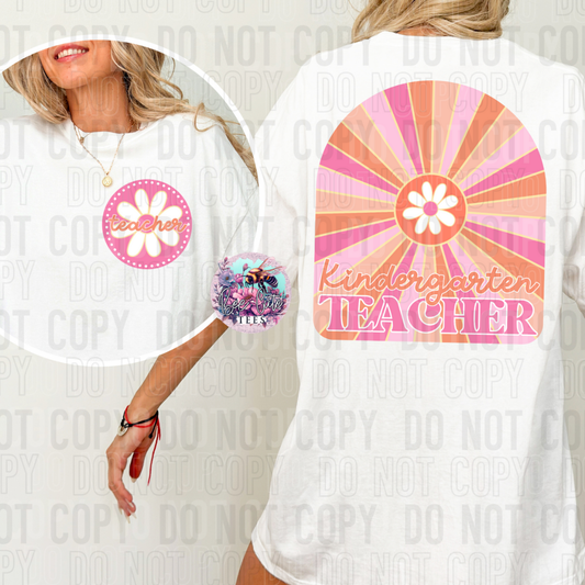 Kindergarten Teacher Retro Floral