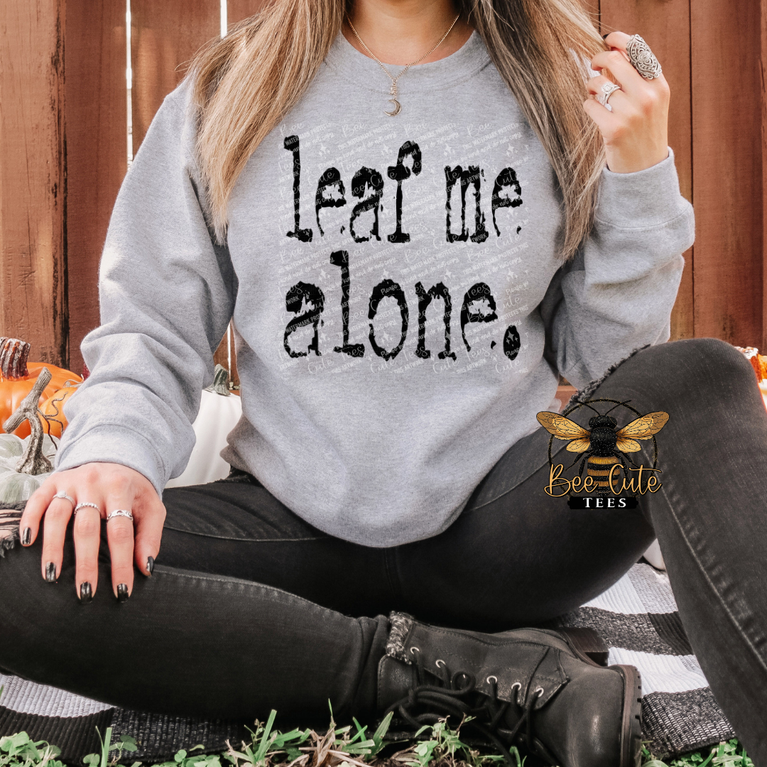 Leaf Me Alone Typography