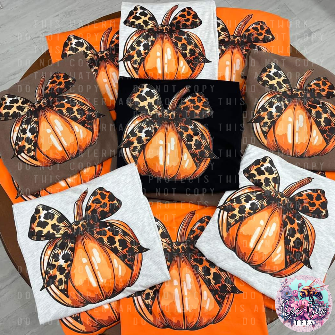 Leopard Bow Pumpkin
