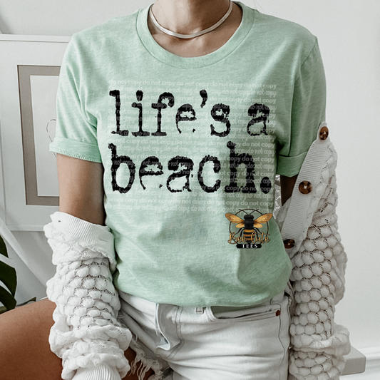 Life's A Beach Typography