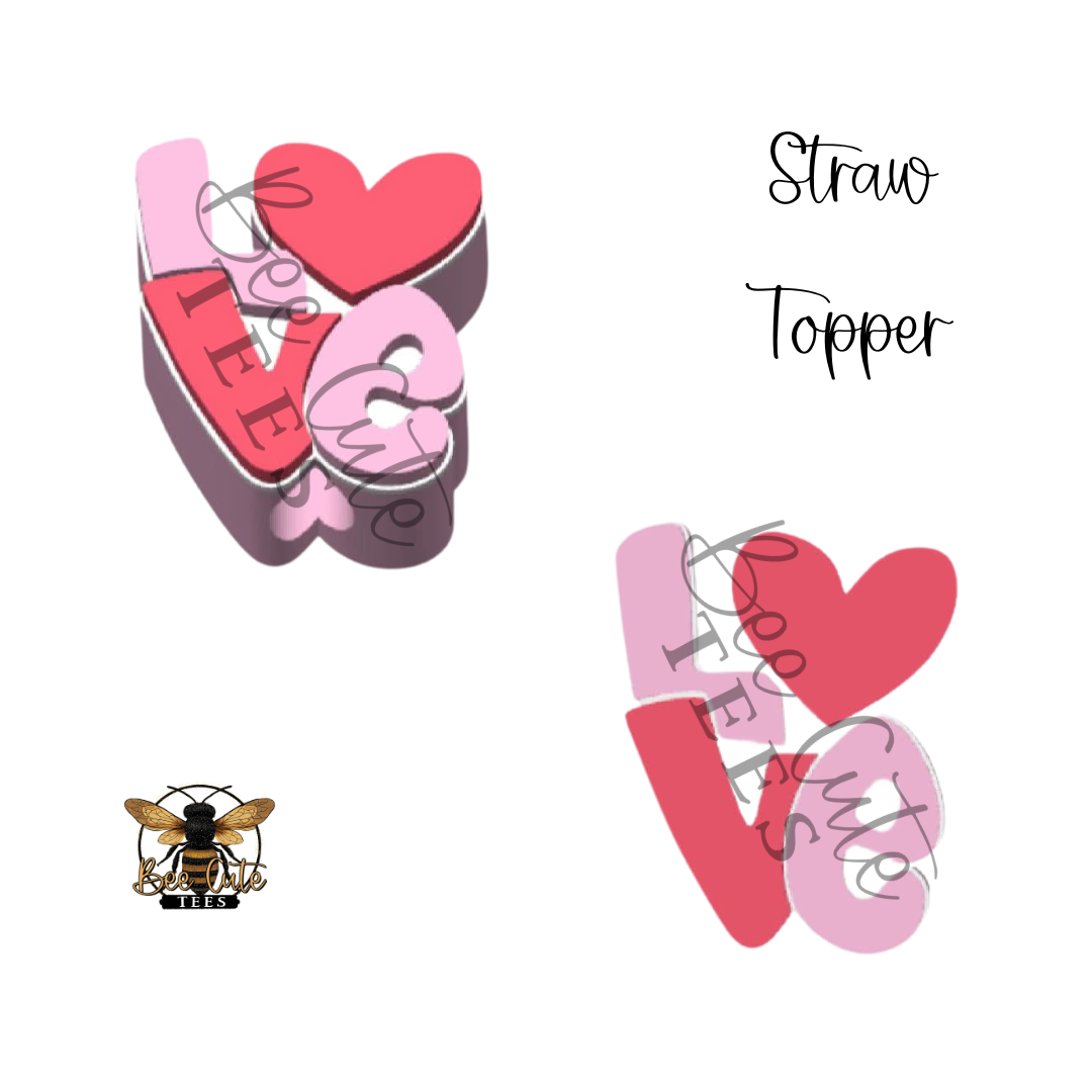 Love Straw Topper