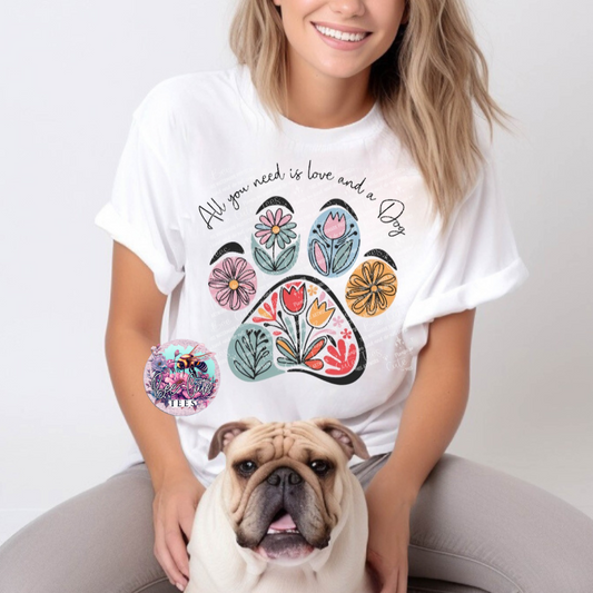 Love and A Dog Floral