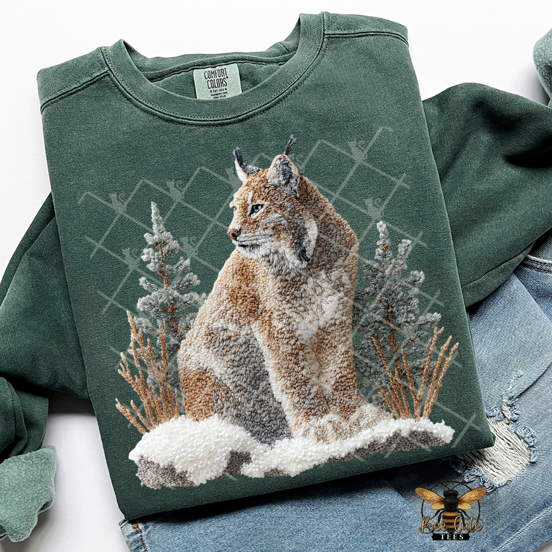 Winter Lynx Faux Latch Hook Yarn Crochet