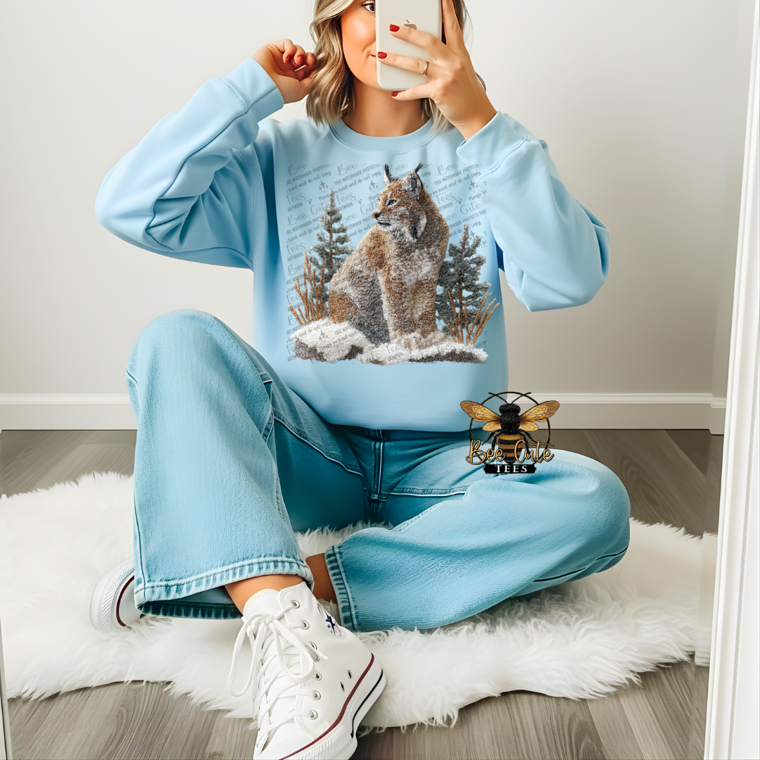 Winter Lynx Faux Latch Hook Yarn Crochet