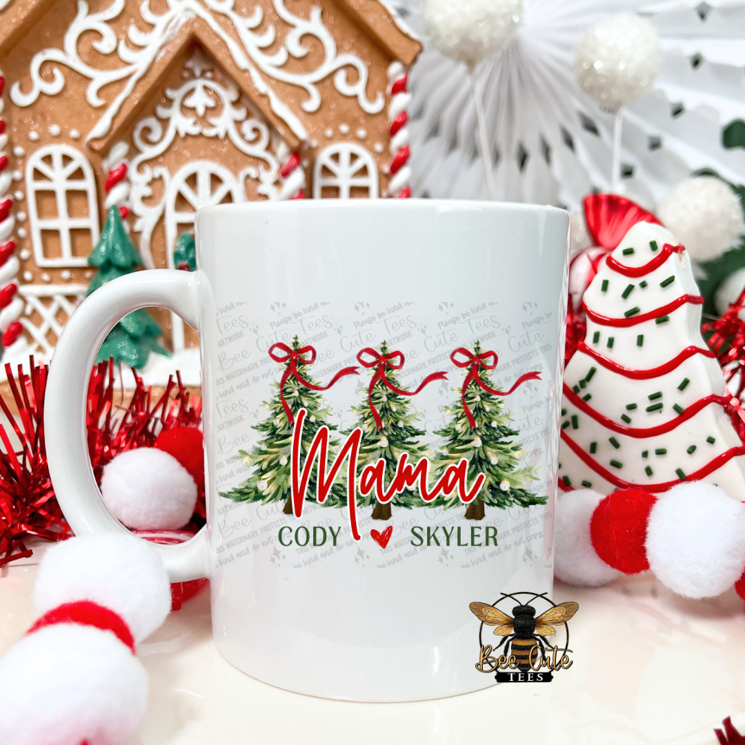 Custom Christmas Tree Family Mug