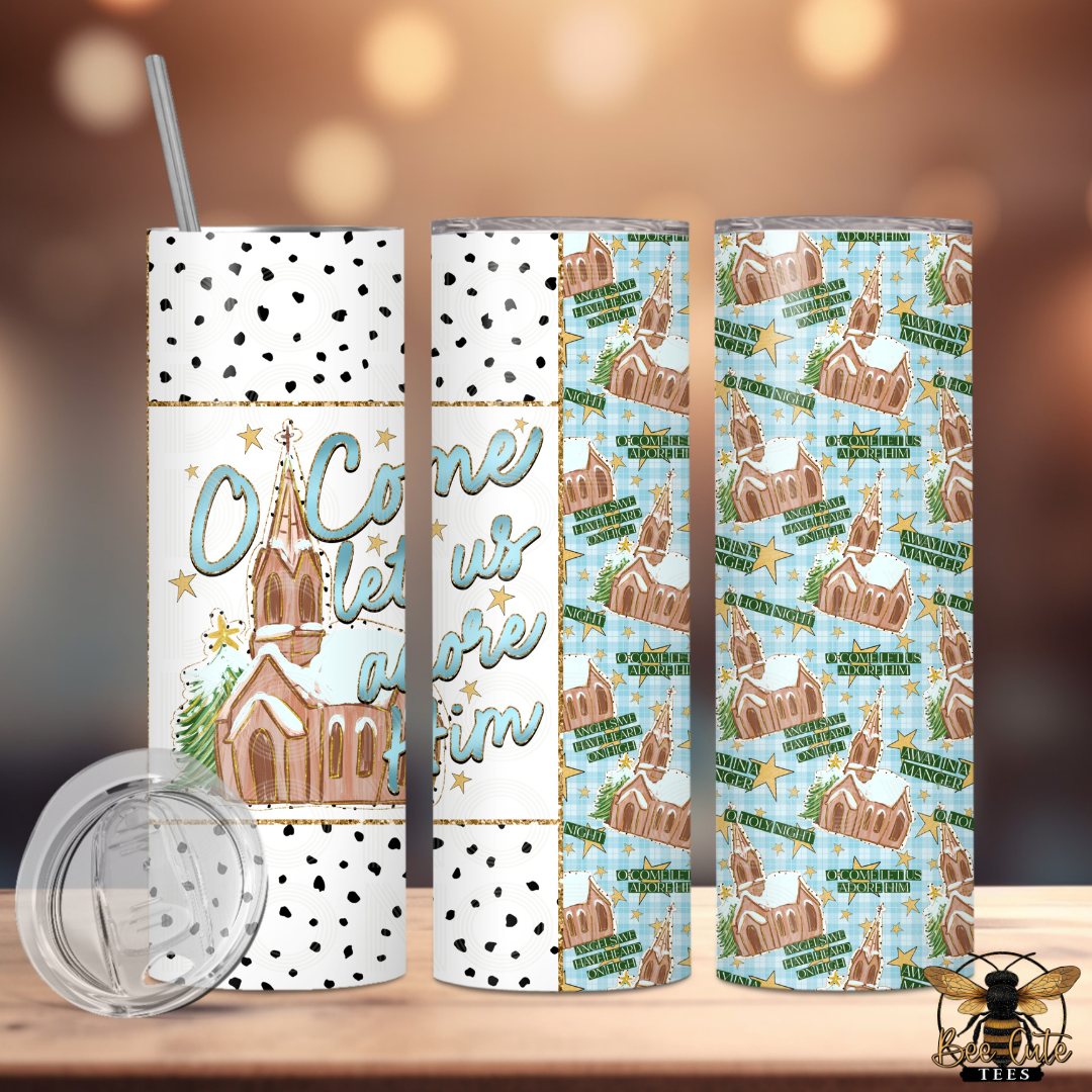 Oh Come Let Us Adore Him Tumbler