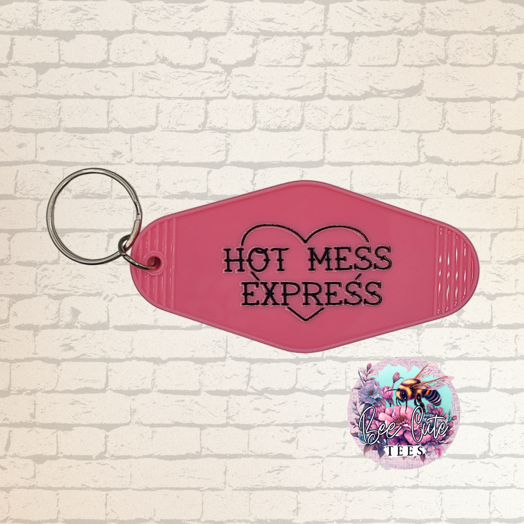 Hot Mess Motel Keychain