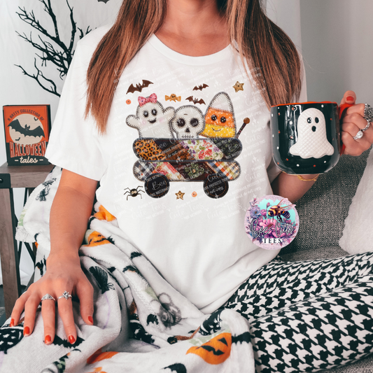 Patchwork Halloween Wagon