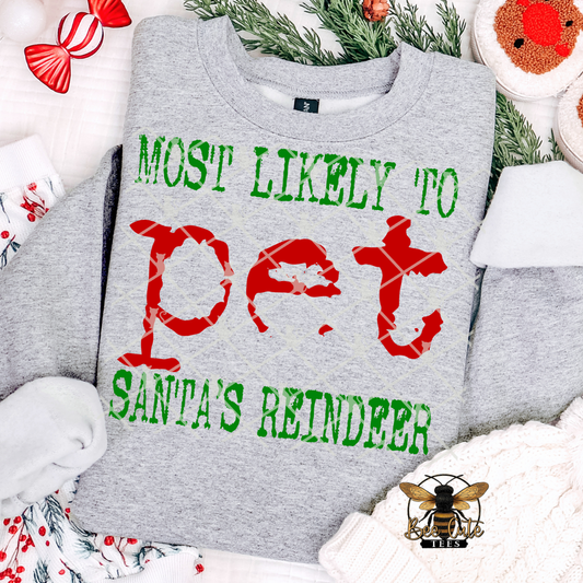 Most Likely To Pet Santa's Reindeer
