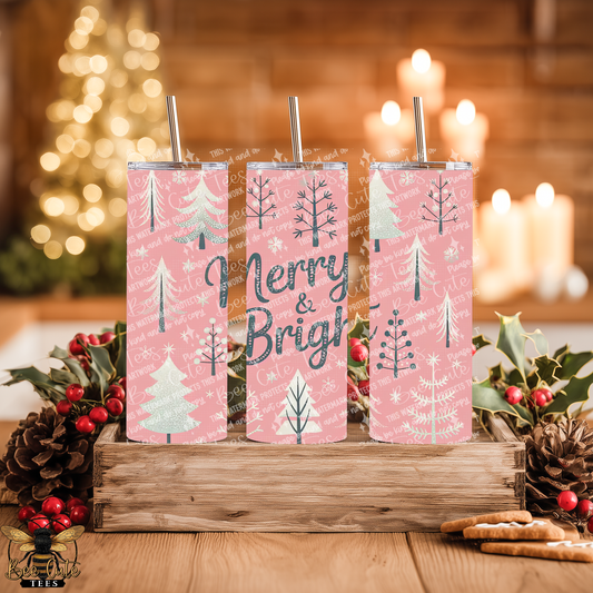 Pink Glitter Tumbler