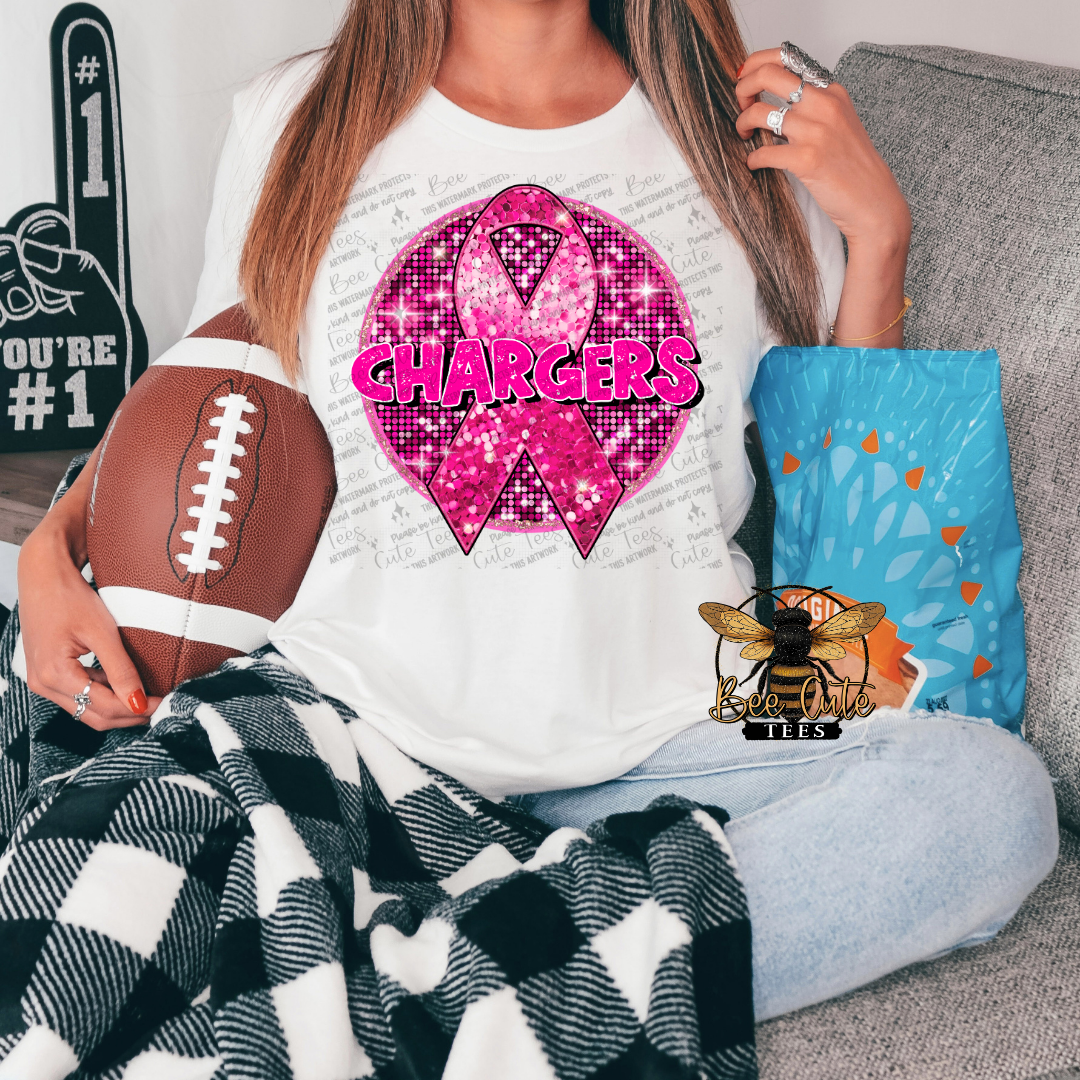 Pink Ribbon Chargers