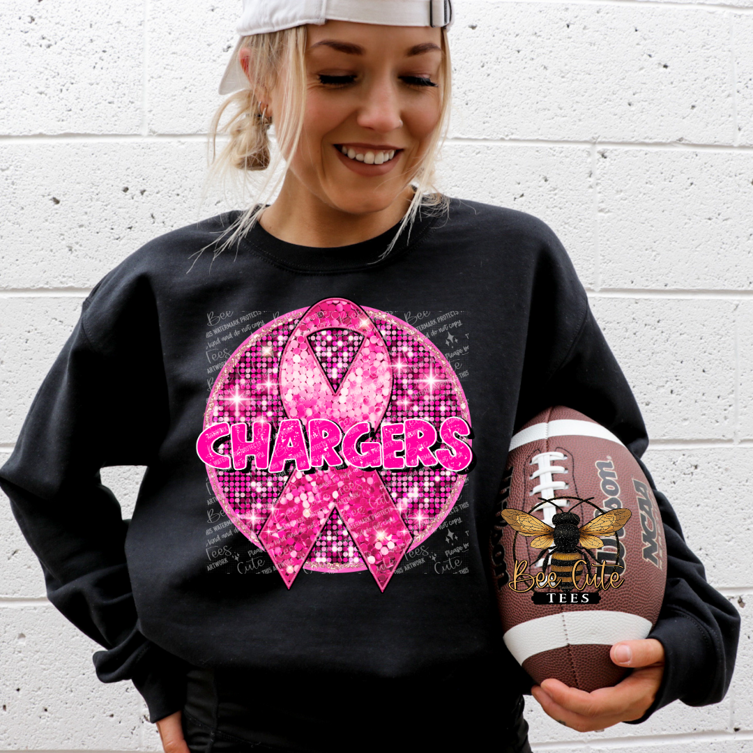 Pink Ribbon Chargers