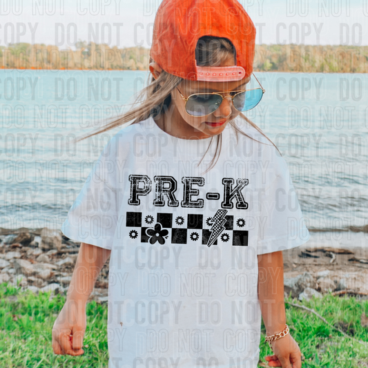 *** Youth *** Pre K Checkered Black