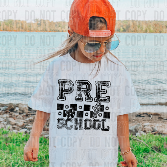 *** Youth *** Preschool Checkered Black