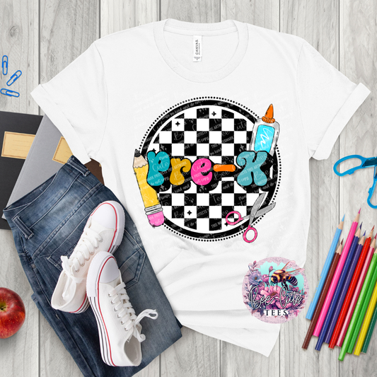 Pre K Checkered Circle
