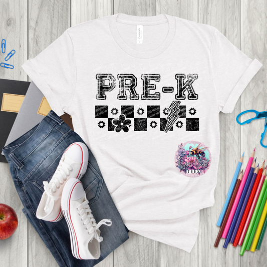 Pre K Checkered Black