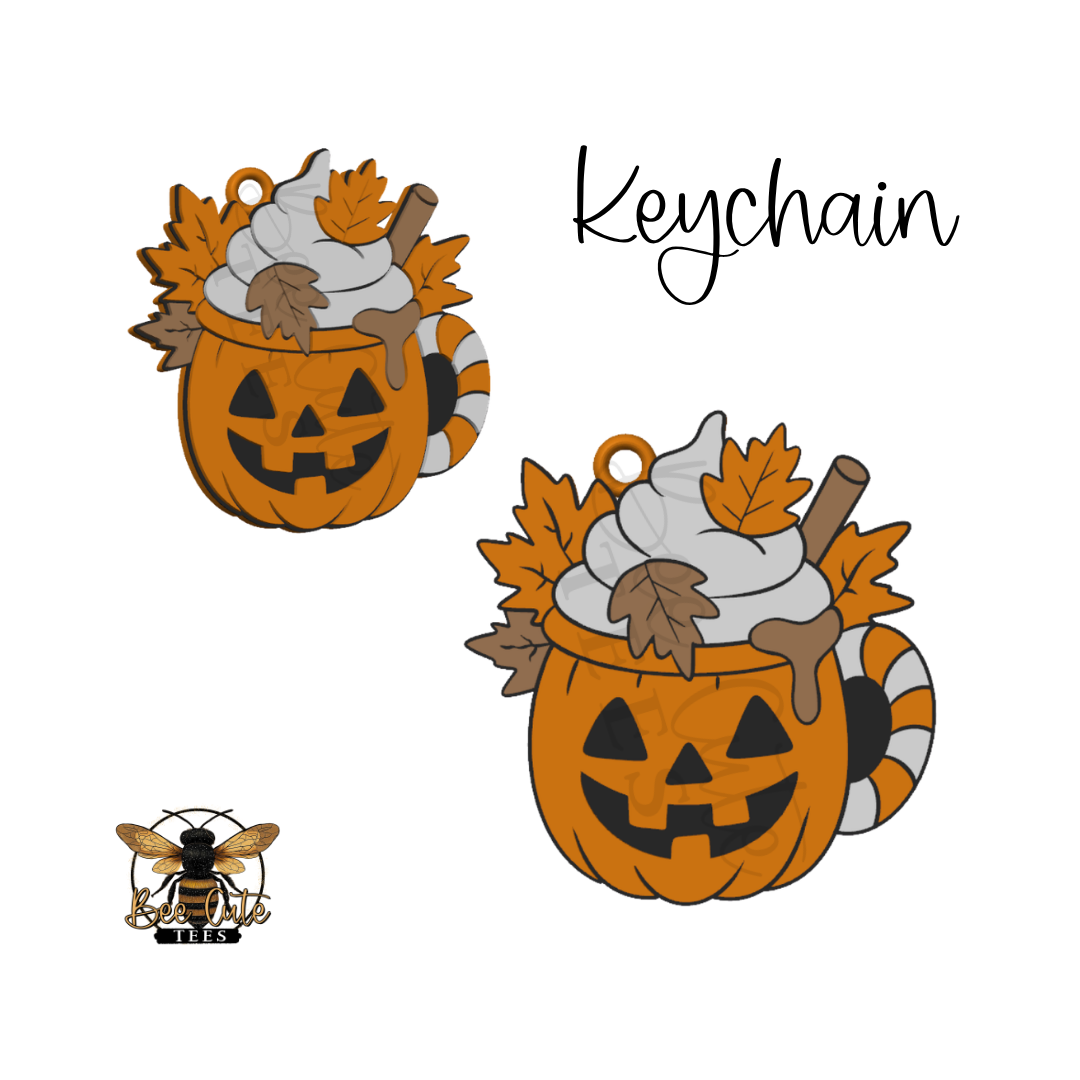 Pumpkin Spice 3D Printed Key Chain