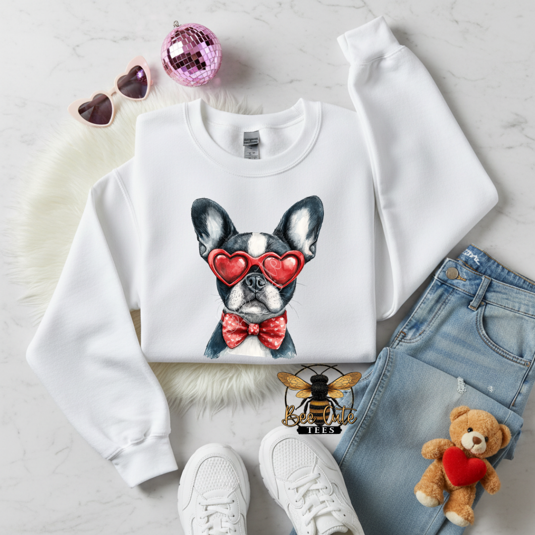 Red Sunnies Boston Terrier