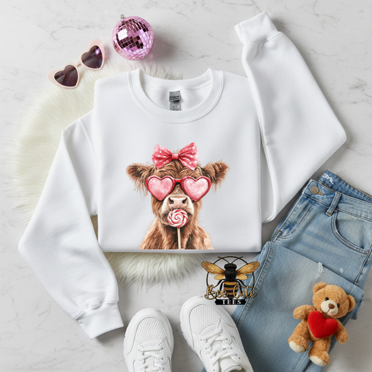 Red Sunnies Lollipop Highland Cow