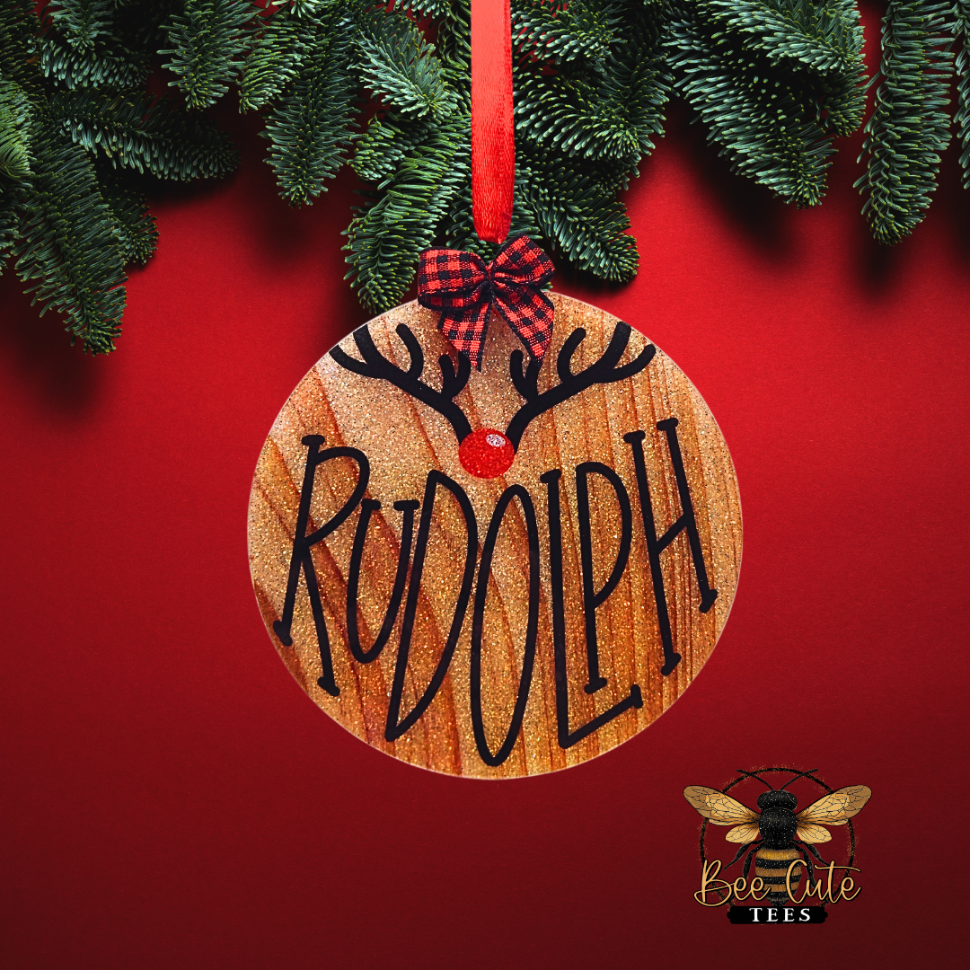 Reindeer Acrylic Christmas Ornaments