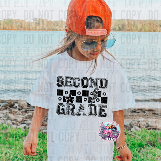 *** Youth *** Second Grade Checkered Black