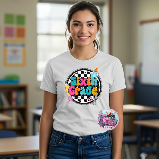 Sixth Grade Checkered Circle