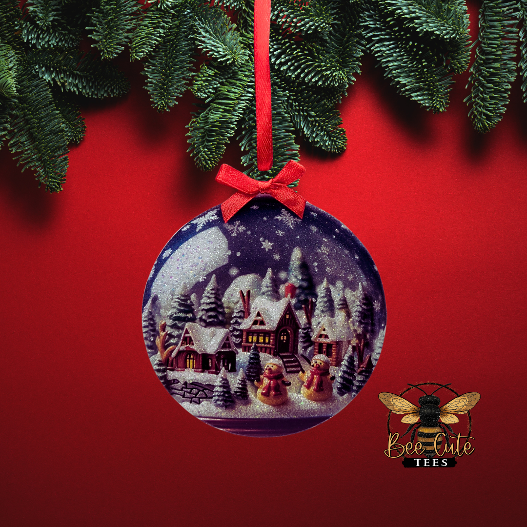 Snowglobe Acrylic Christmas Ornament