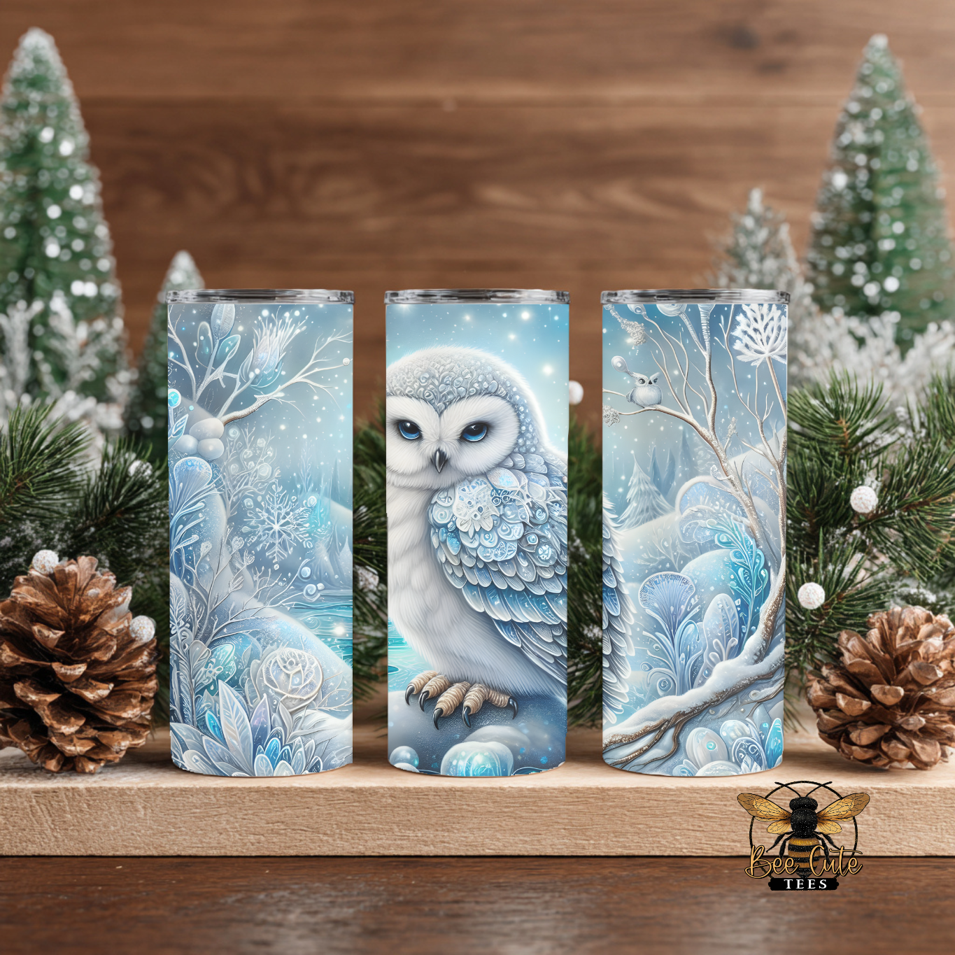 Snowy Owl Winter Wonderland Tumbler