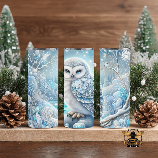 Snowy Owl Winter Wonderland Tumbler