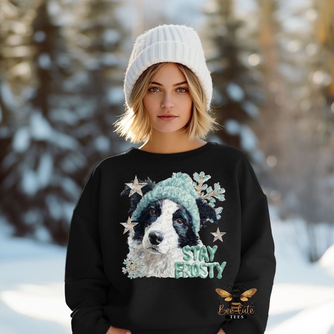 Stay Frosty Border Collie
