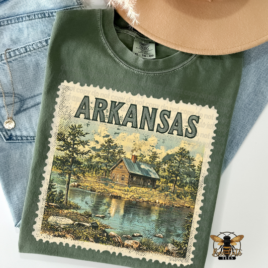 Vintage Arkansas Stamp