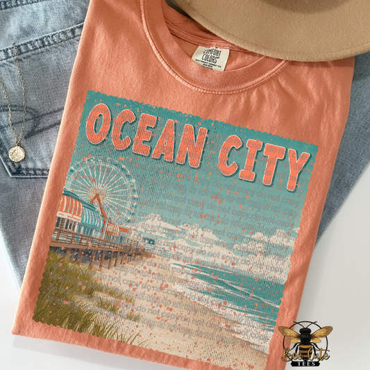 Vintage Ocean City Stamp