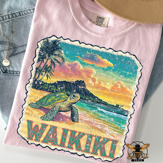 Vintage Waikiki Stamp