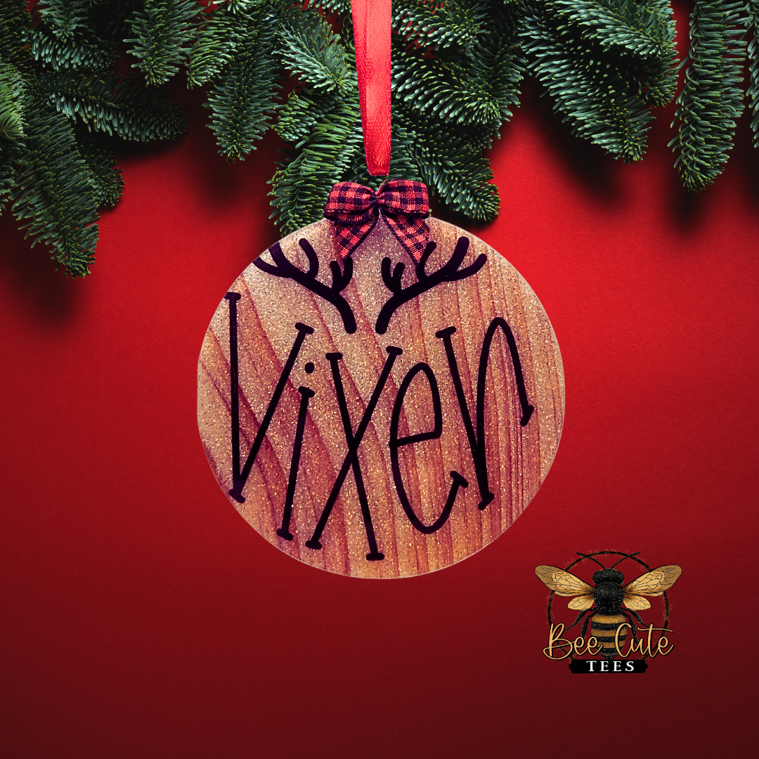 Reindeer Acrylic Christmas Ornaments